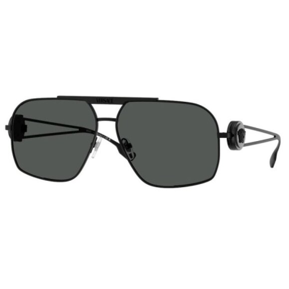 NEW VERSACE PILOT SUNGLASSES MOD 2269 1433/87 BLACK METAL VE2269 143387 EYEWEAR - Picture 1 of 6